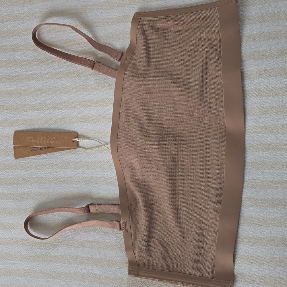 SKIMS Sheer Sculpt Bandeau Size:Small Sienna